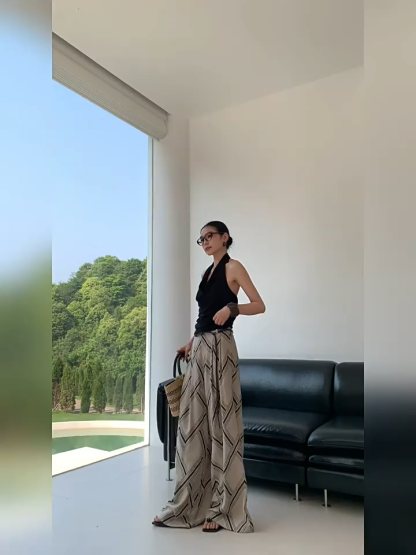 Michelle Grid Culottes