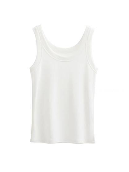 Dionne Scoop Neck Singlet-The Black Bow-
