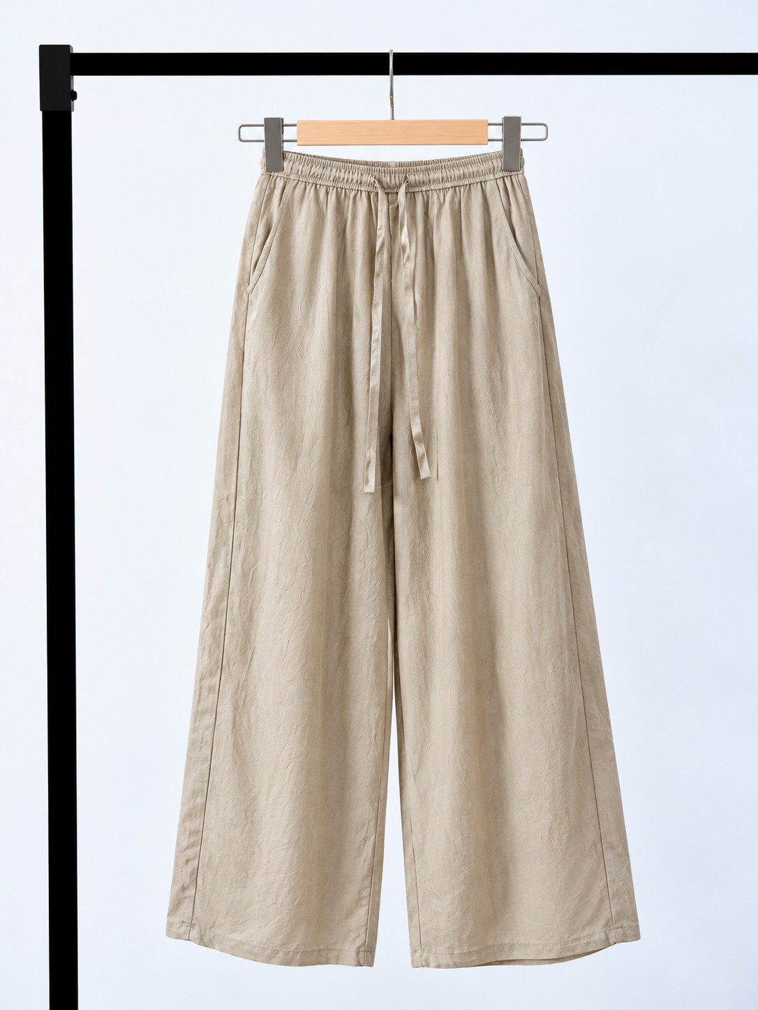 Jian Gu Textured Acetate Straight-Leg Pants
