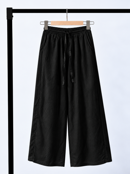 Jian Gu Textured Acetate Straight-Leg Pants