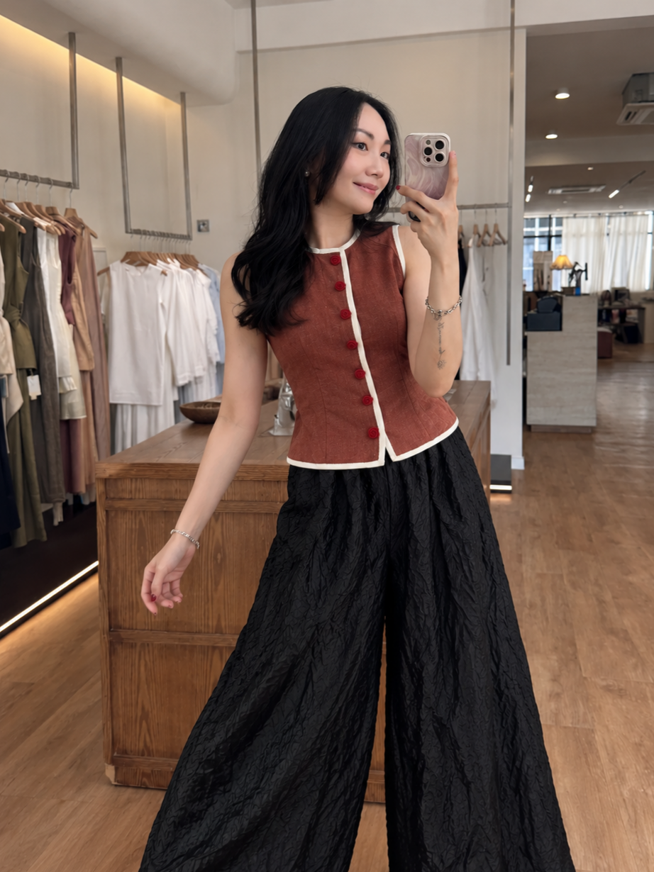 Jian Han Floral-Jacquard Balloon Pants