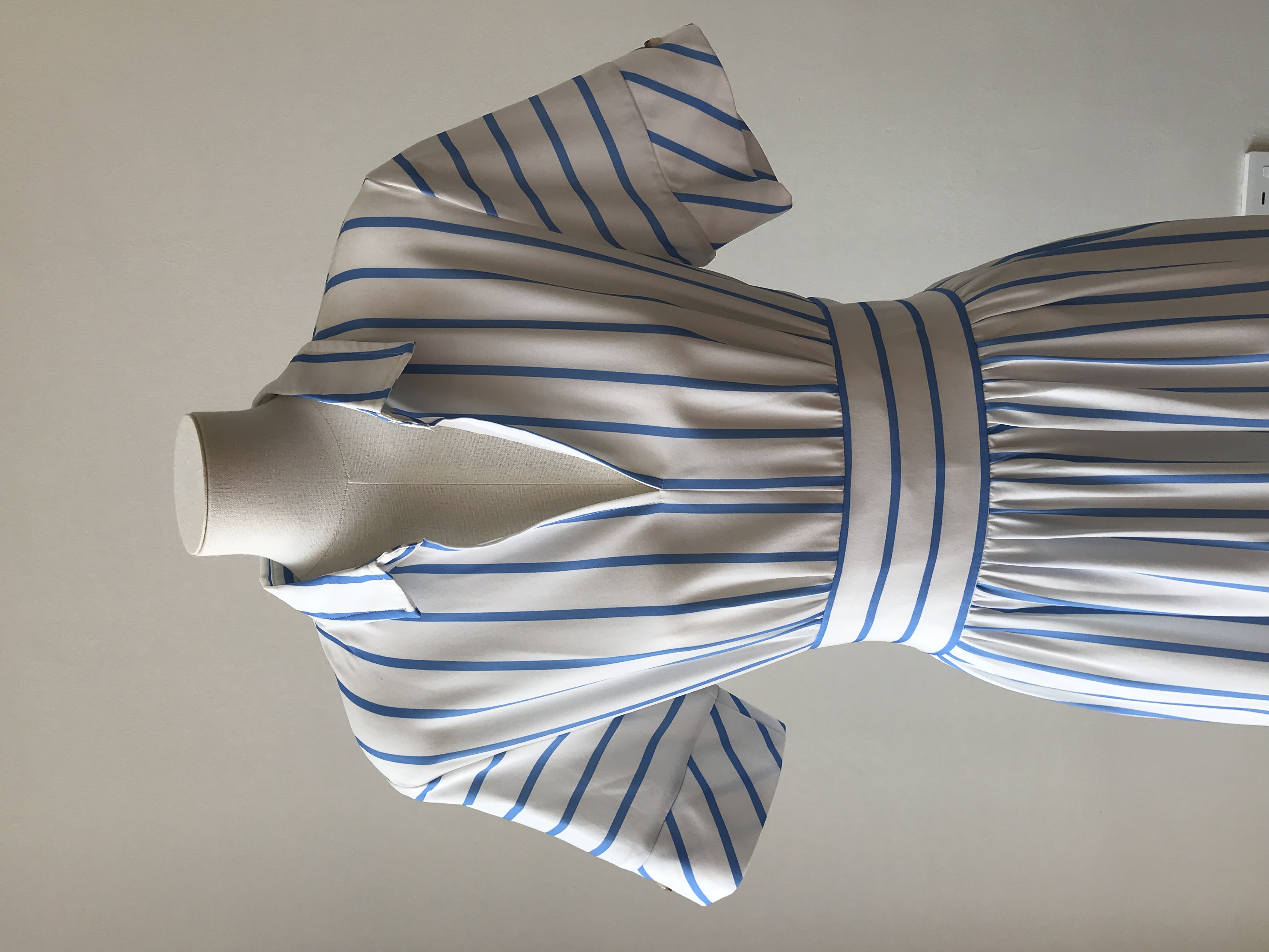 Vivianna Collar Stripe Shirt Dress