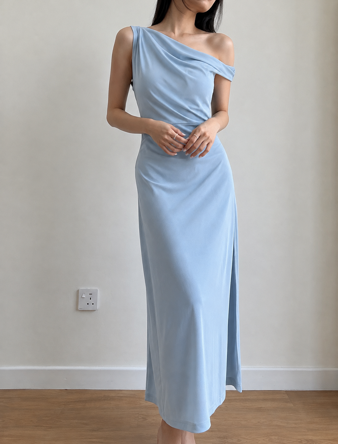 Chandler One-Shoulder Column Dress