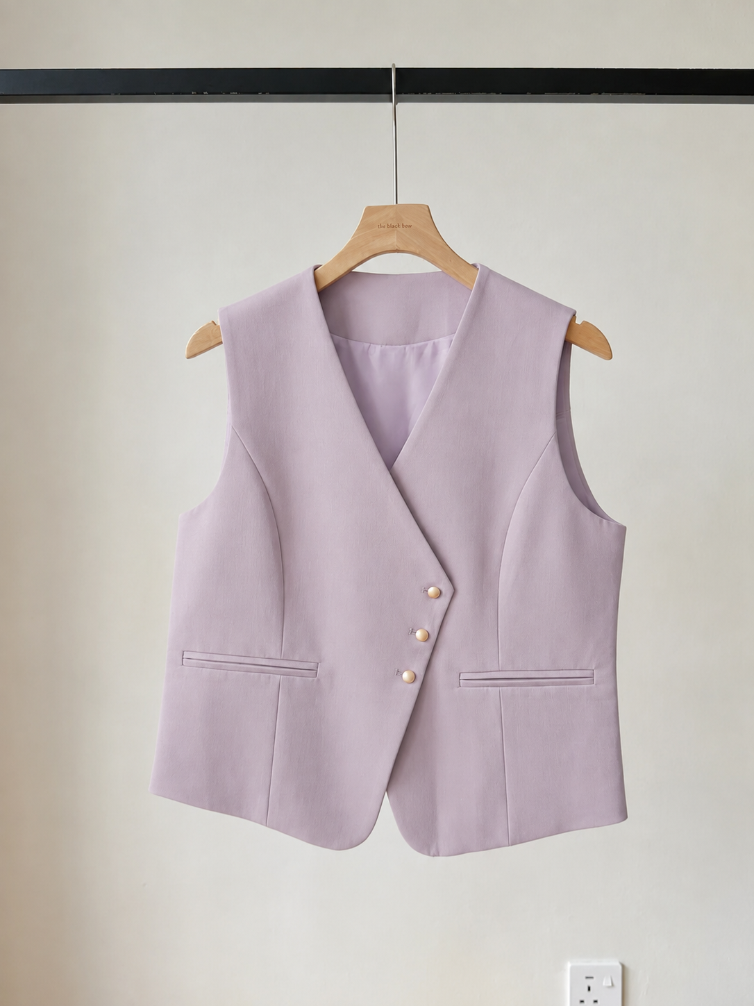 Vicky Asymmetric Button Vest