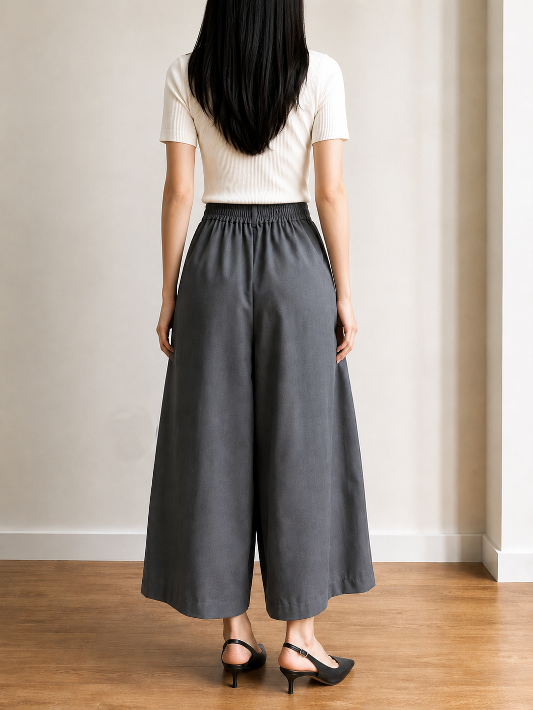 Vasuki High-Waisted Belted Culottes