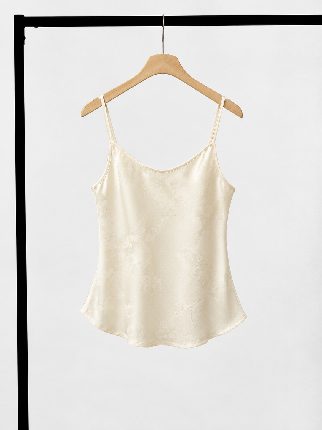 Yan Leng Padded Floral-Jacquard Satin Cami Top