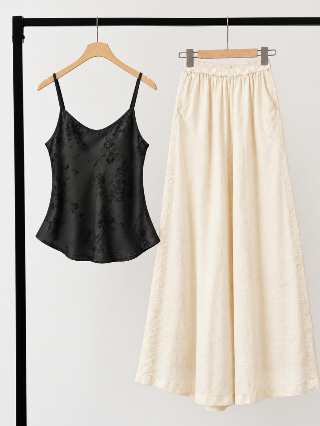 Yan Leng Padded Floral-Jacquard Satin Cami Top