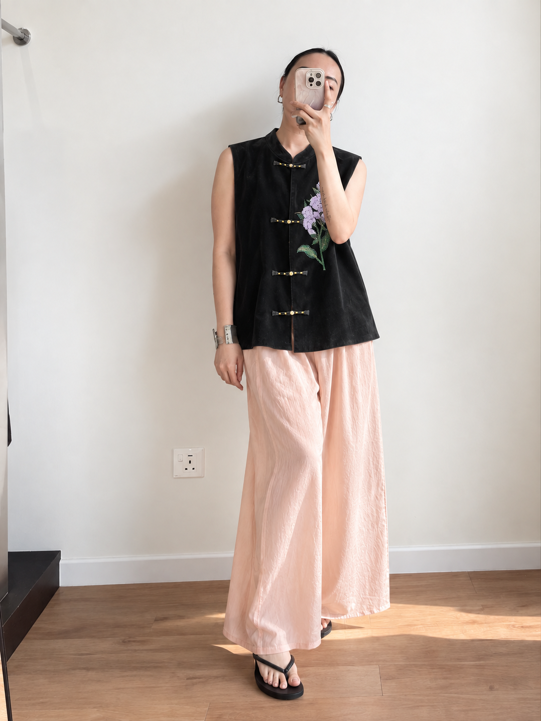 Yan Chu Acetate Barrel-Leg Culottes