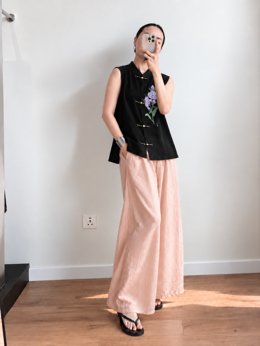 Yan Chu Acetate Barrel-Leg Culottes