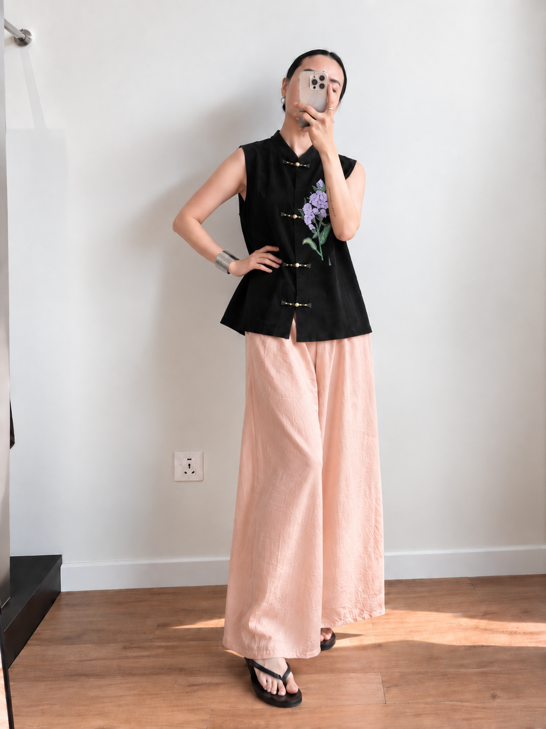Yan Chu Acetate Barrel-Leg Culottes