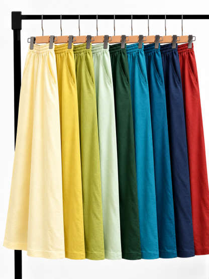 Yan Ju Ramie Wide-Leg Pants