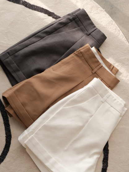 Eugene High Waisted Shorts (With Belt)-The Black Bow-