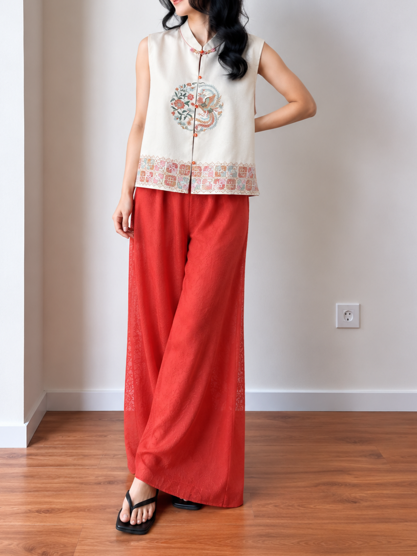 Yan Ju Ramie Wide-Leg Pants