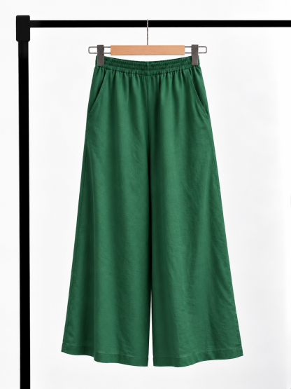 Yan Ju Ramie Wide-Leg Pants