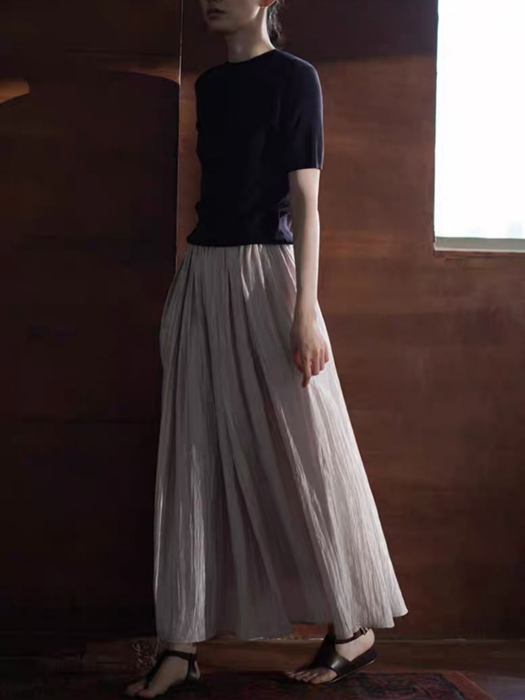 Haddie Textured Flowy Skirt