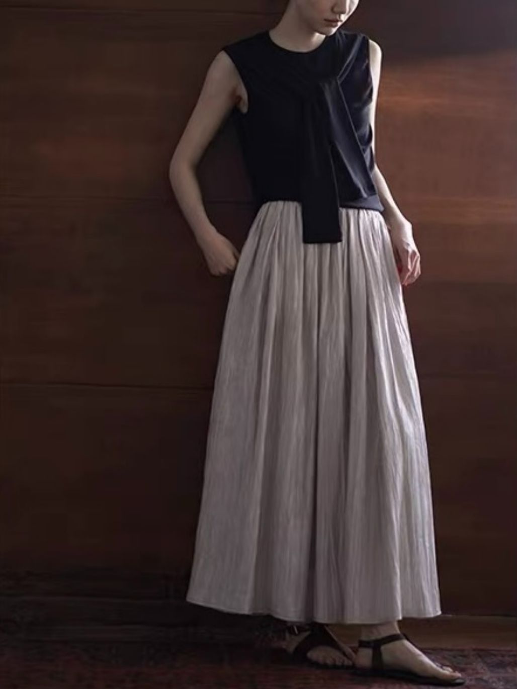 Haddie Textured Flowy Skirt
