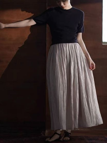 Haddie Textured Flowy Skirt