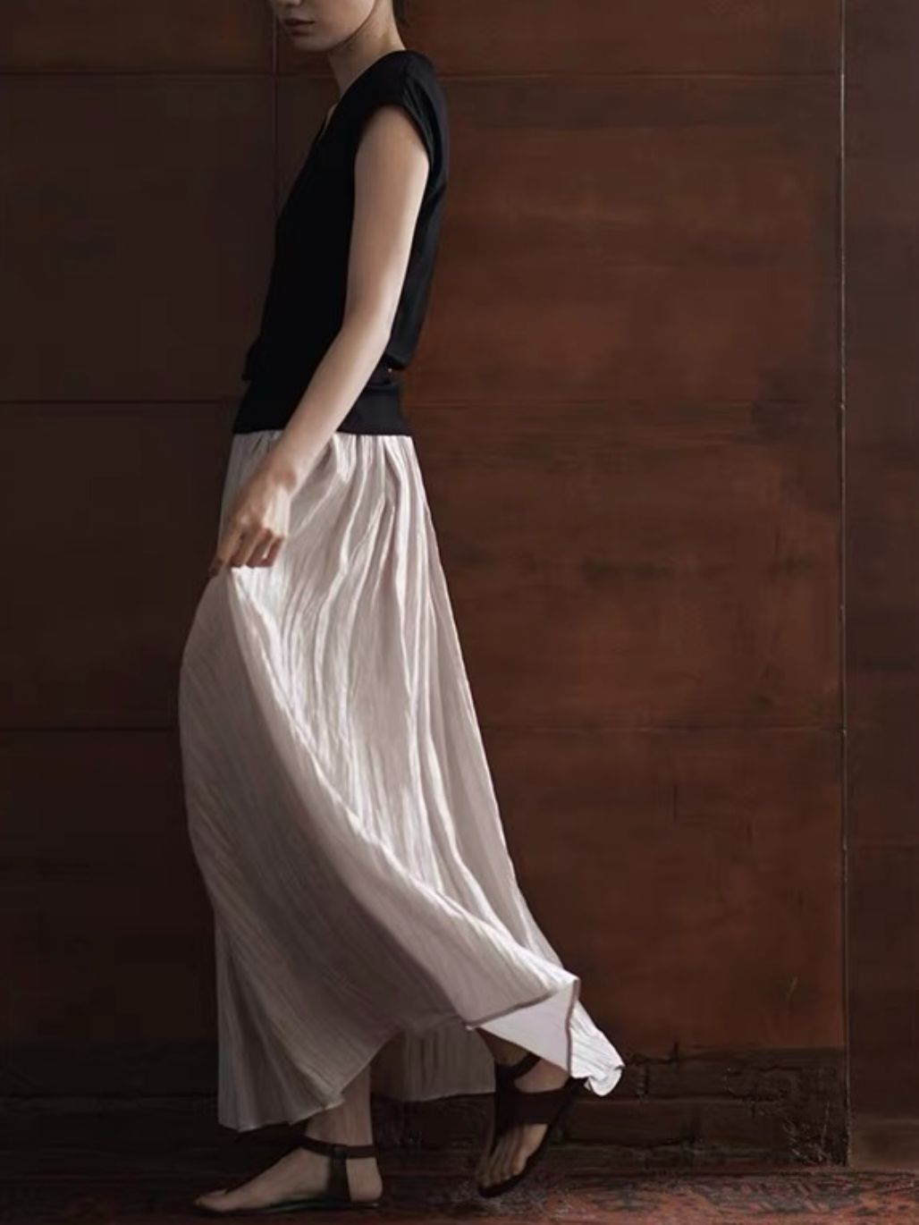Haddie Textured Flowy Skirt