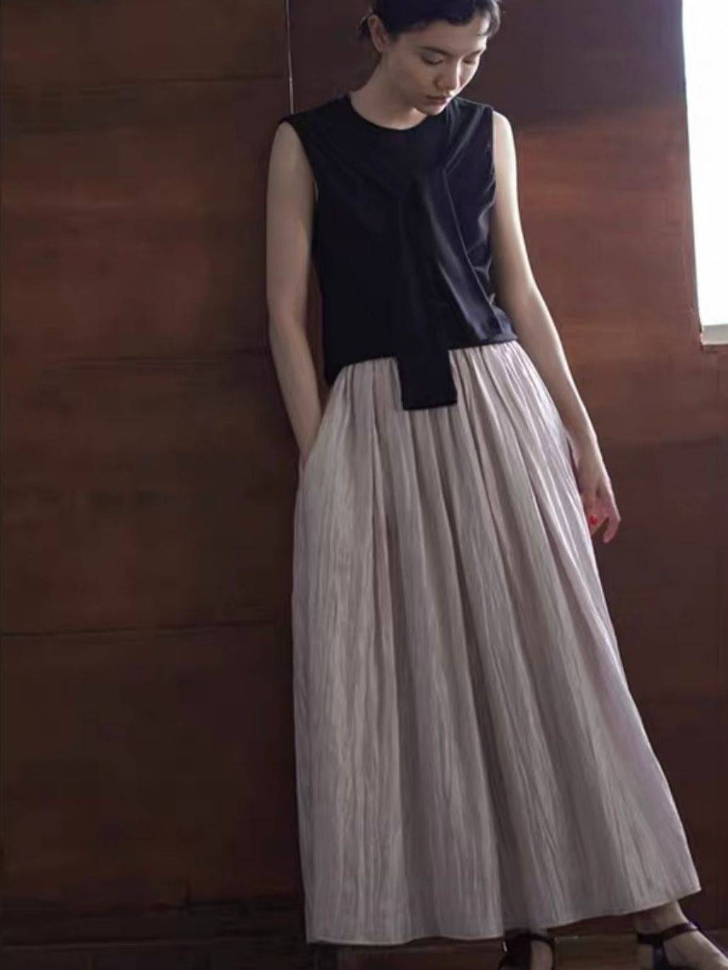 Haddie Textured Flowy Skirt