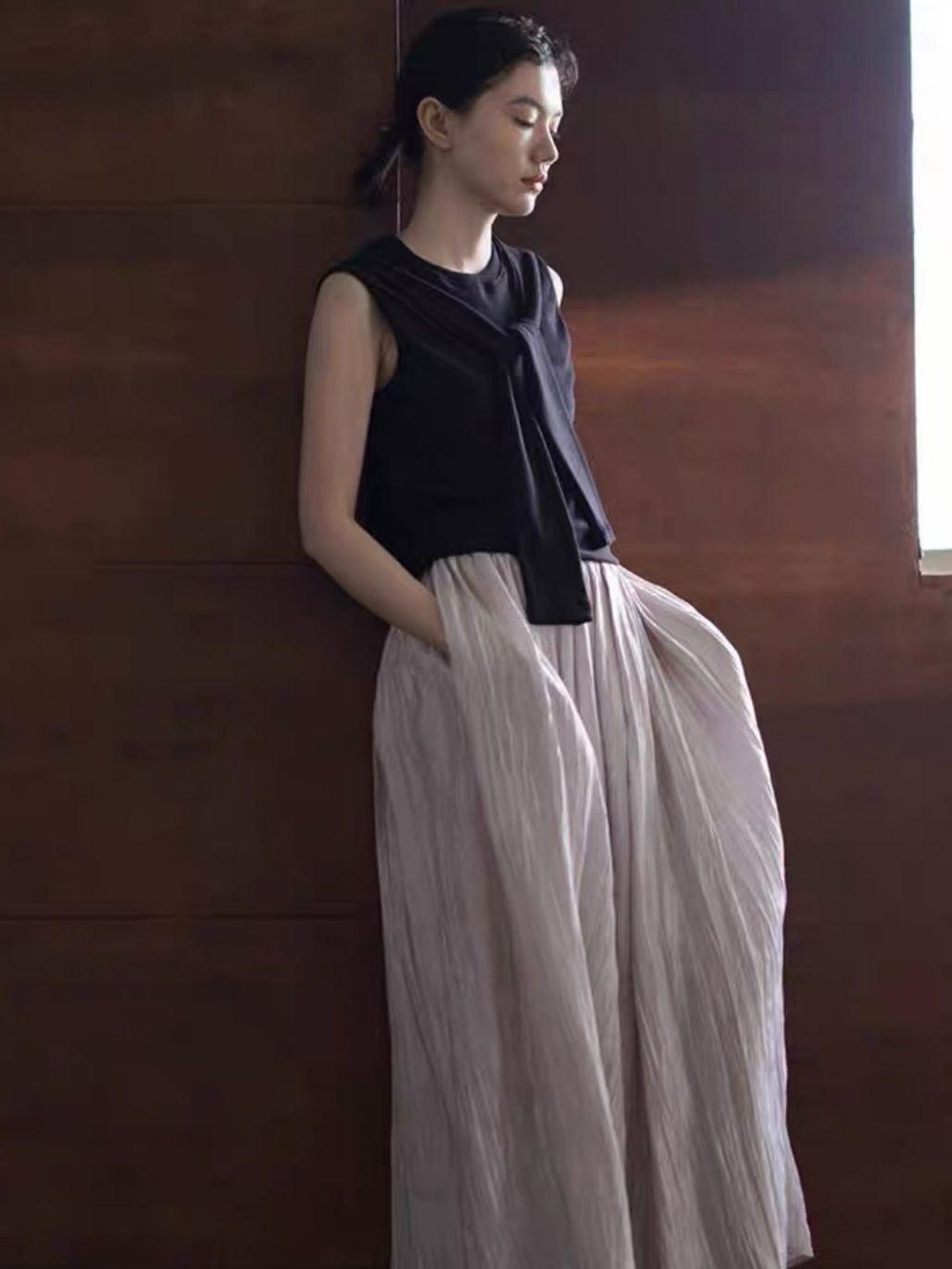 Haddie Textured Flowy Skirt