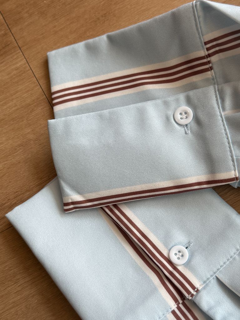 Venna Waist Tie Stripe Shirt