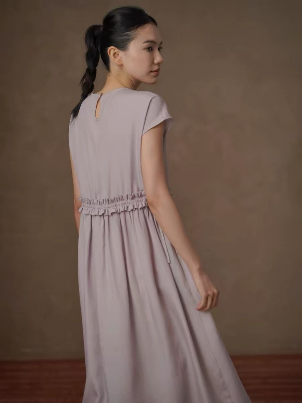 Hadyn Ruffle Trim Drawstring Casual Dress