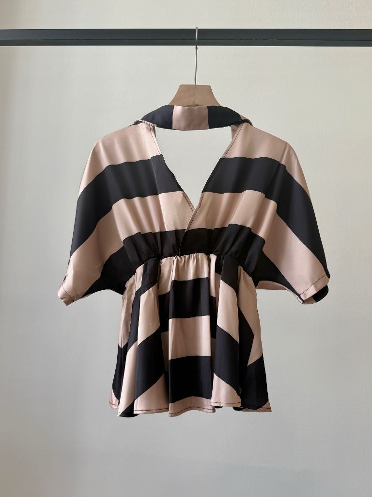 Vedha Bold Stripes Binding Top