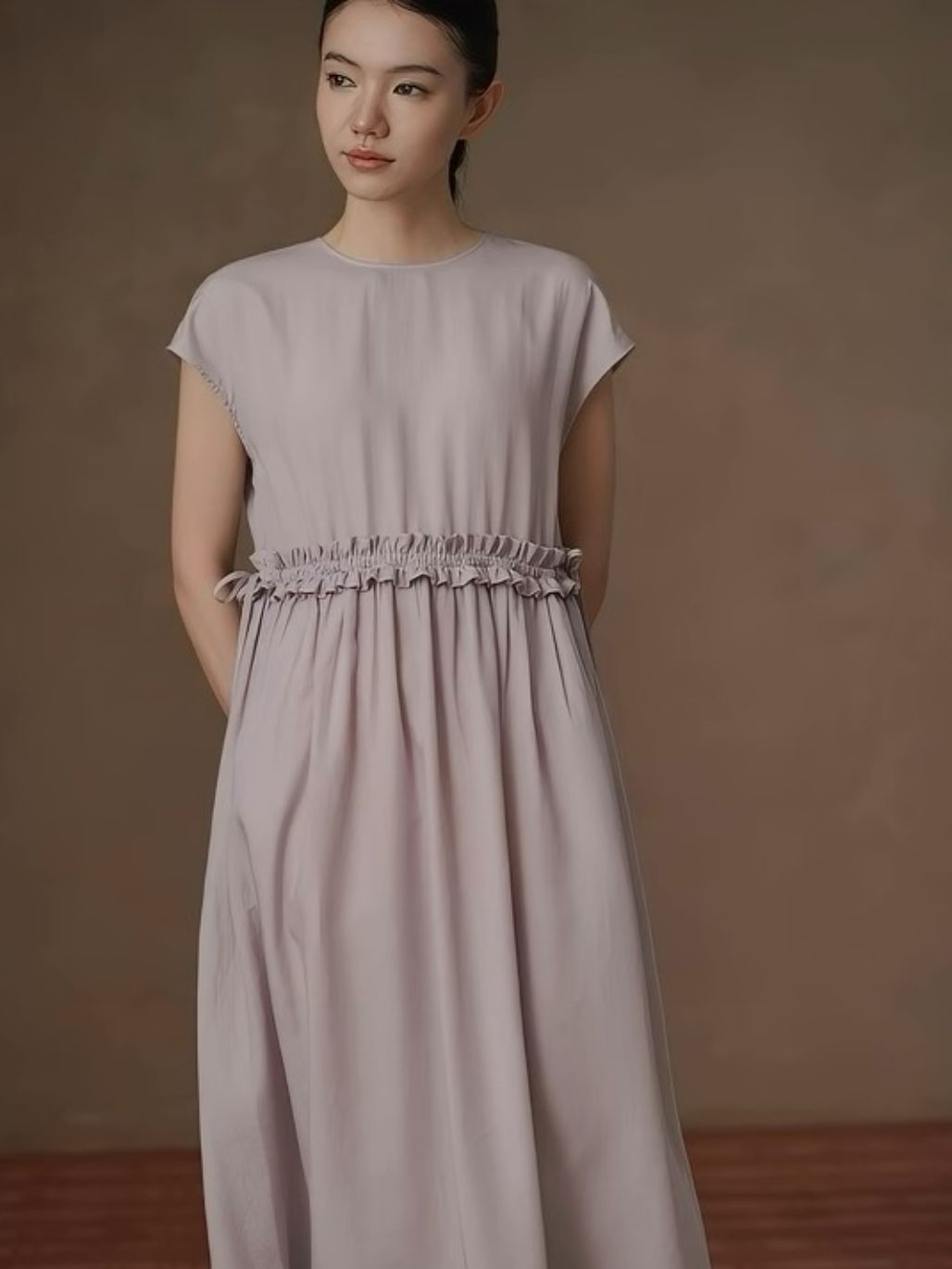 Hadyn Ruffle Trim Drawstring Casual Dress