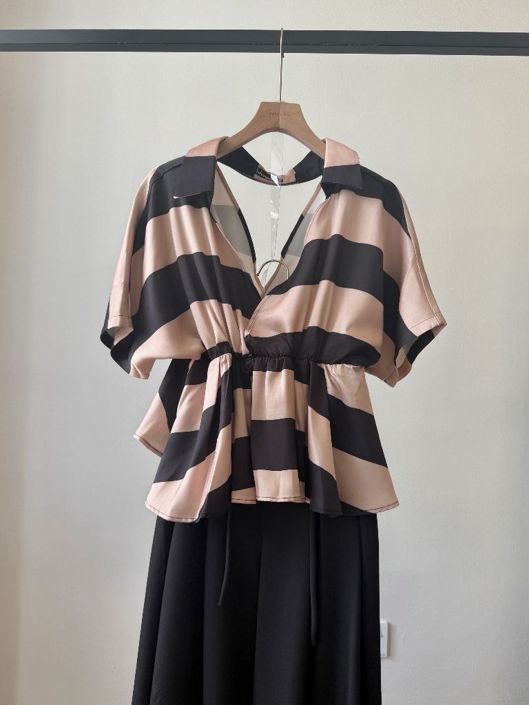 Vedha Bold Stripes Binding Top