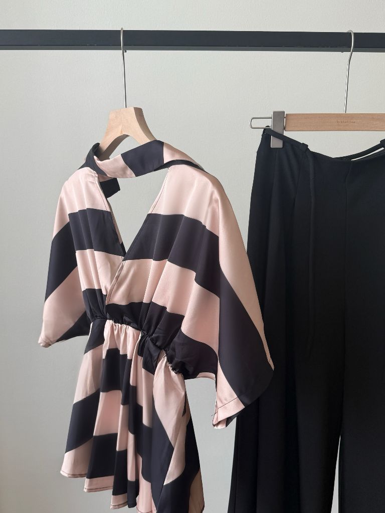 Vedha Bold Stripes Binding Top