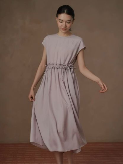 Hadyn Ruffle Trim Drawstring Casual Dress