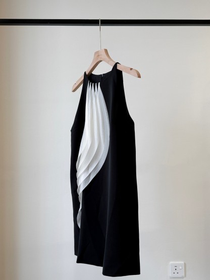 Moony Draped Fringe Mini Dress