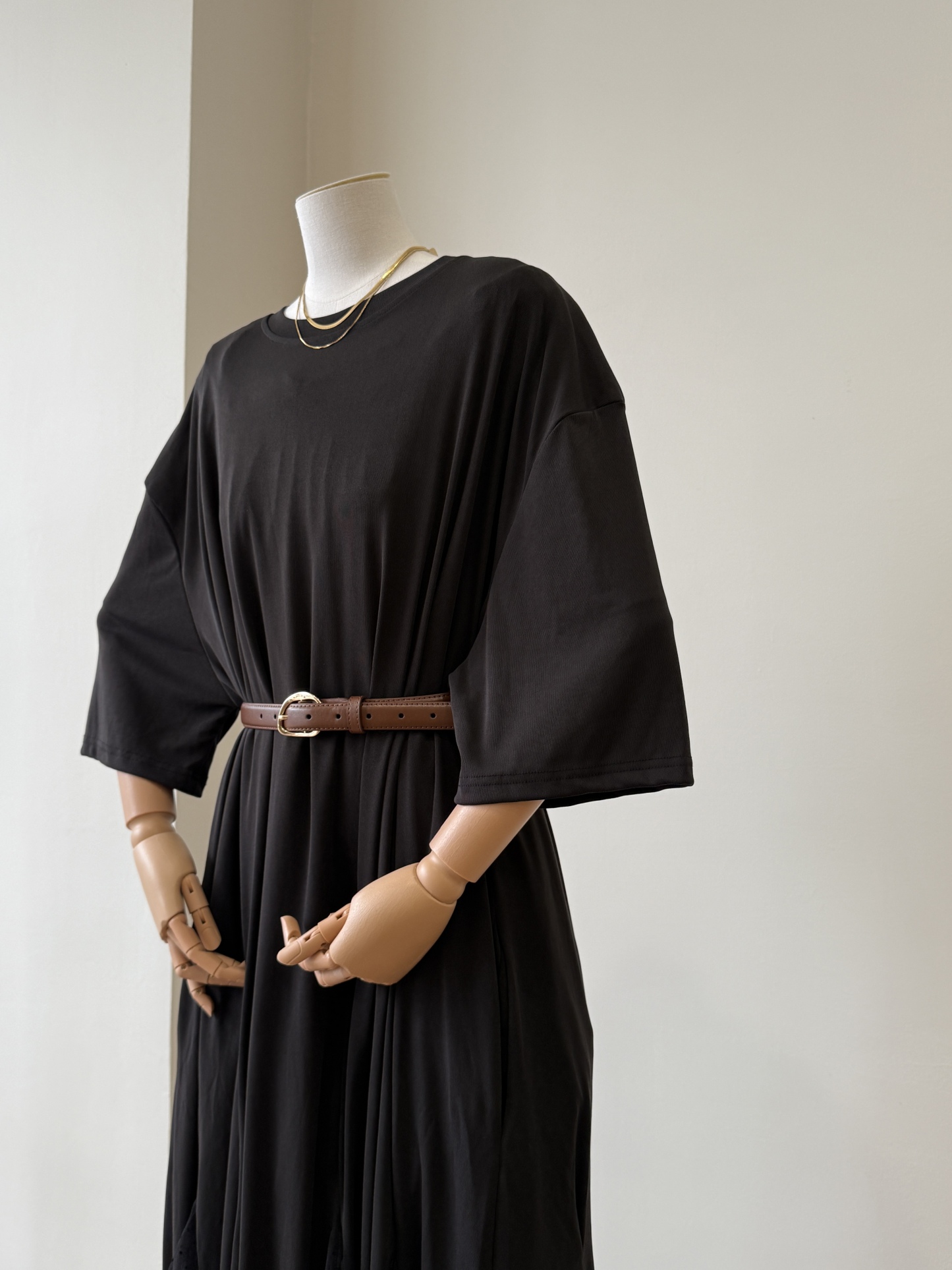 Lendy Mesh Hem T-Shirt Dress