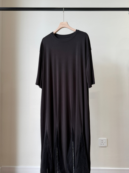 Lendy Mesh Hem T-Shirt Dress