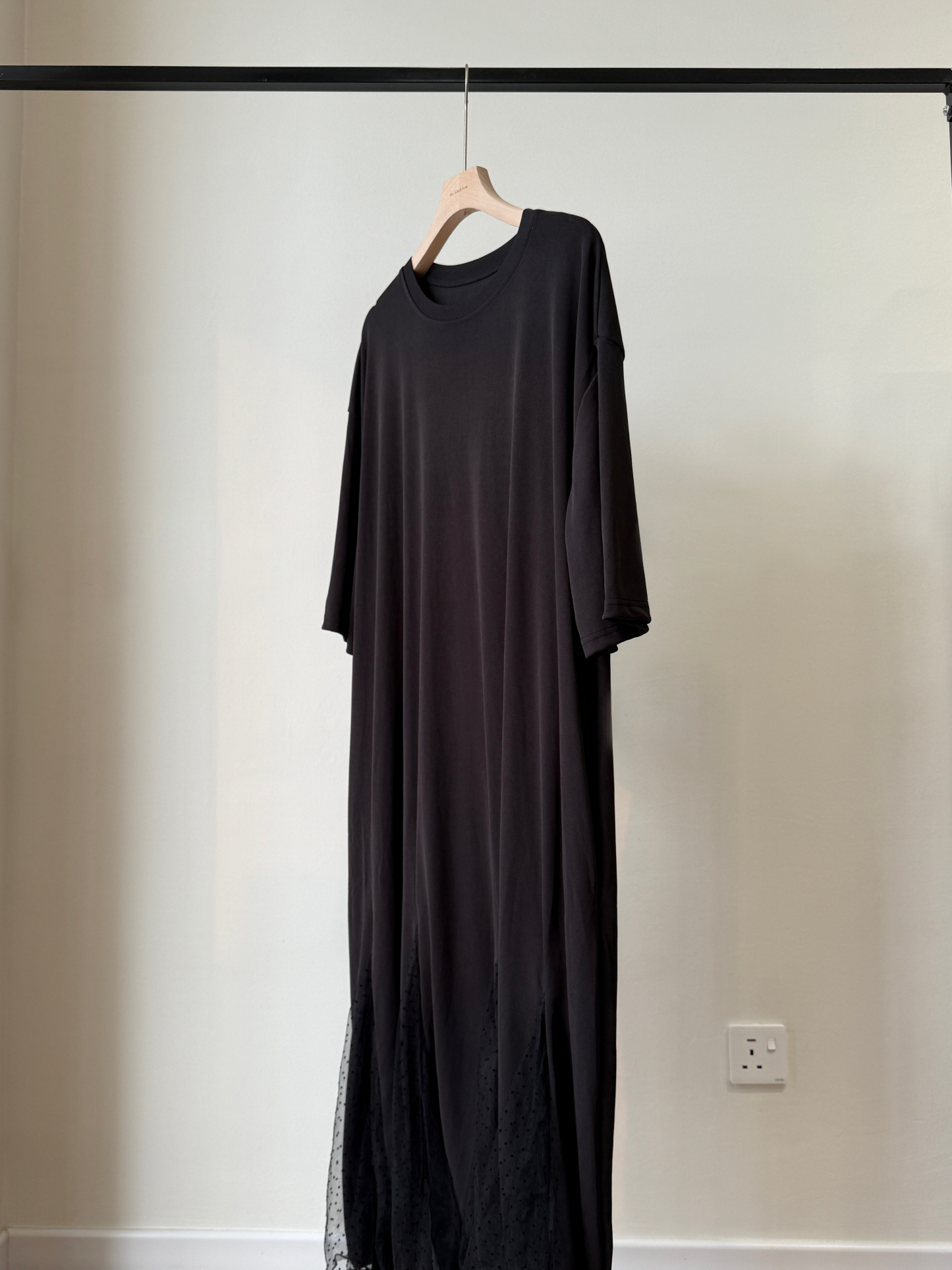 Lendy Mesh Hem T-Shirt Dress
