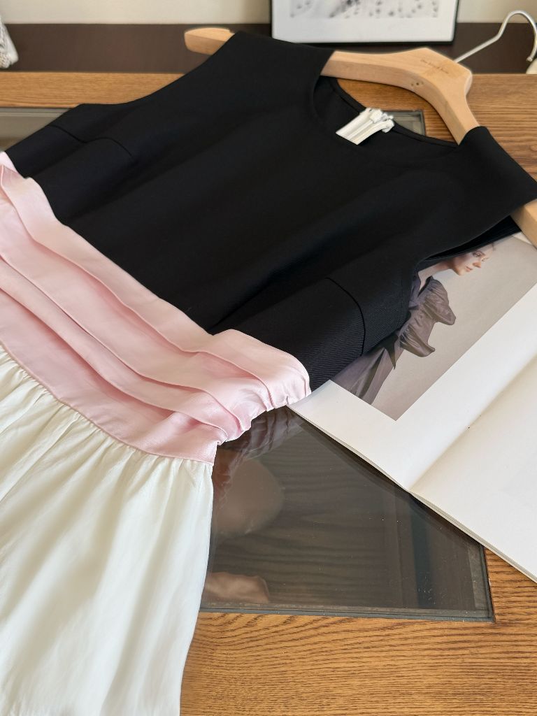 Varya Color Contrast Prom Dress