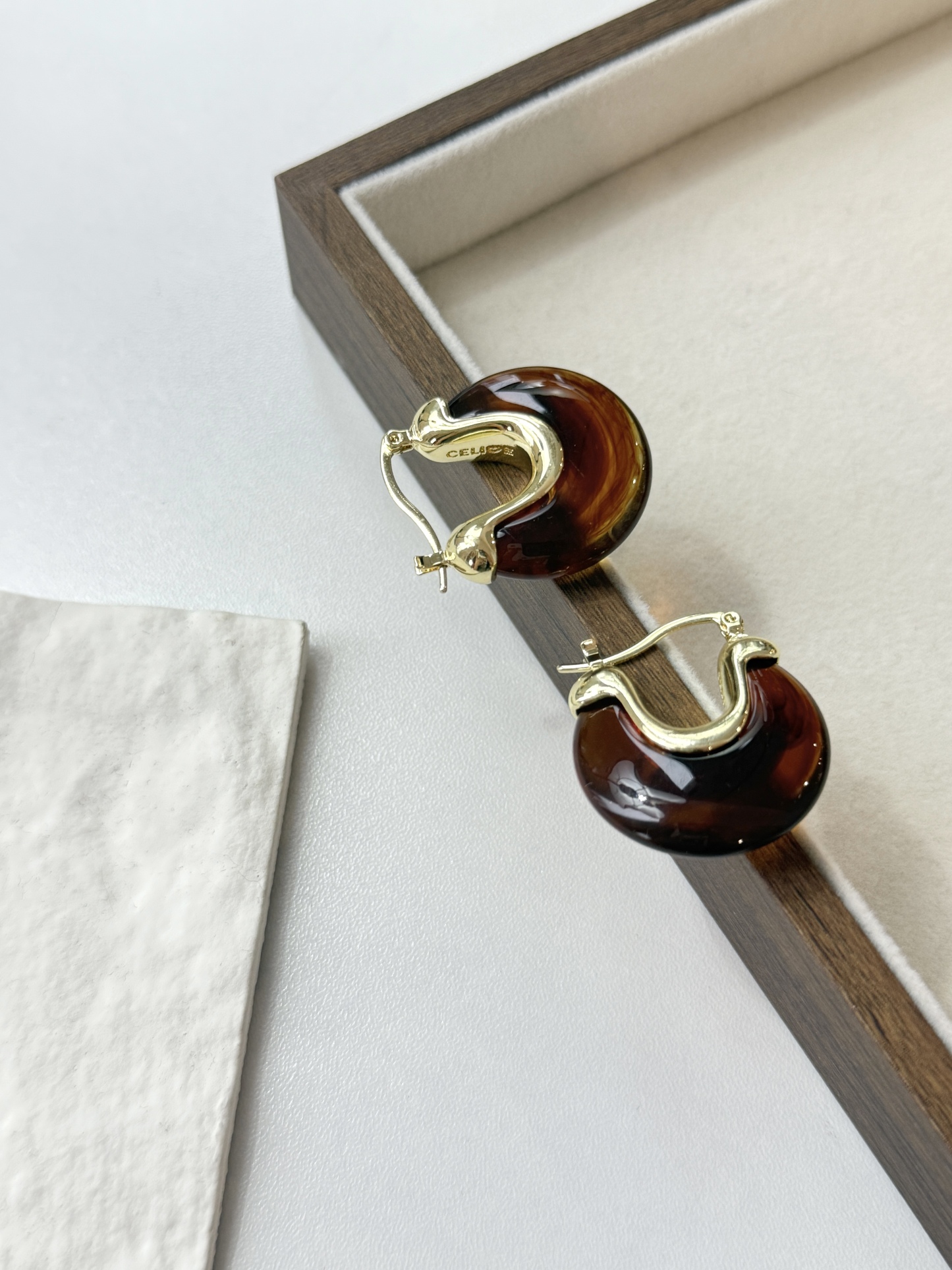 Man-Na Amber Hoop Earrings