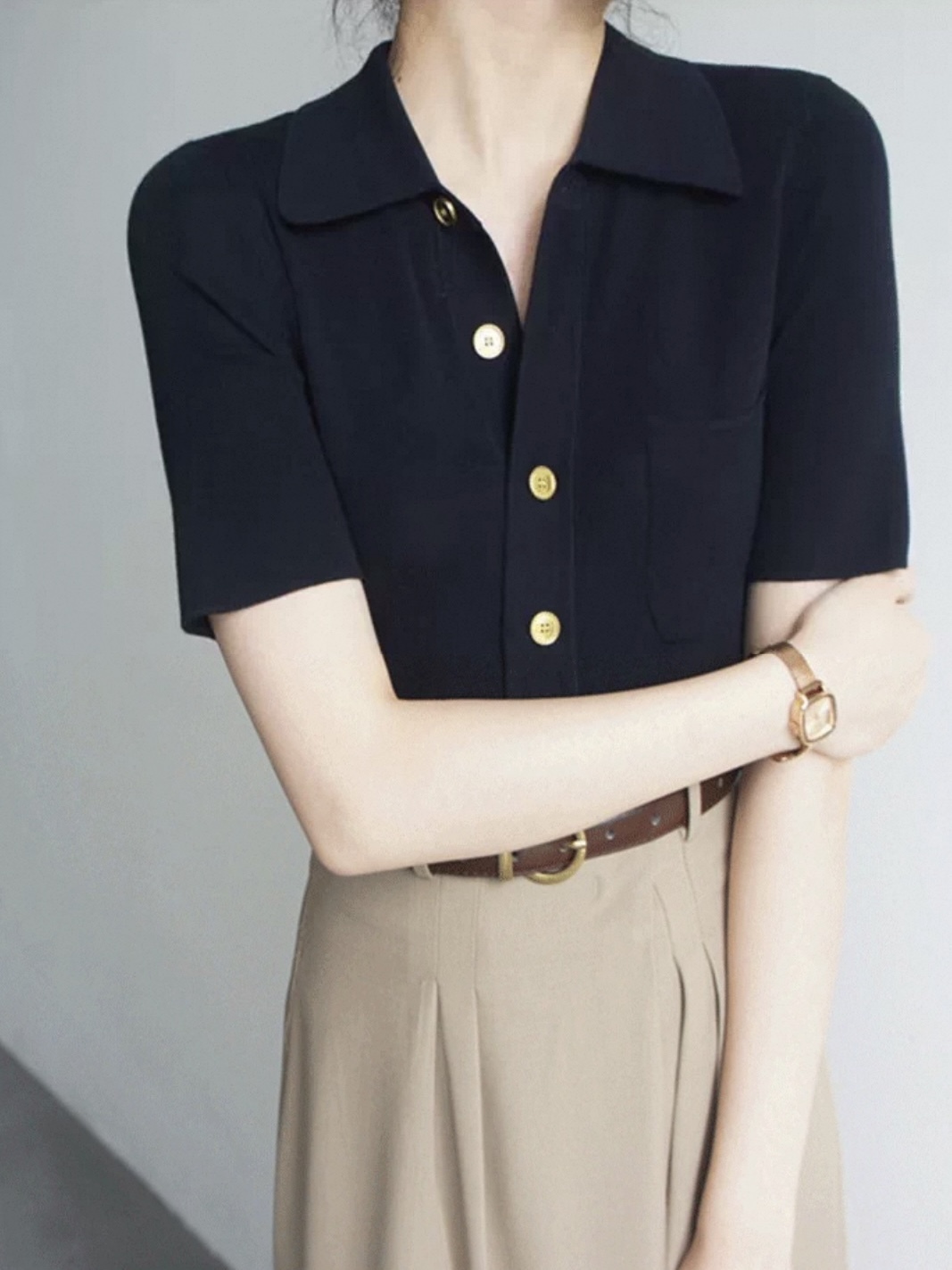 Liam Collar Knit Top