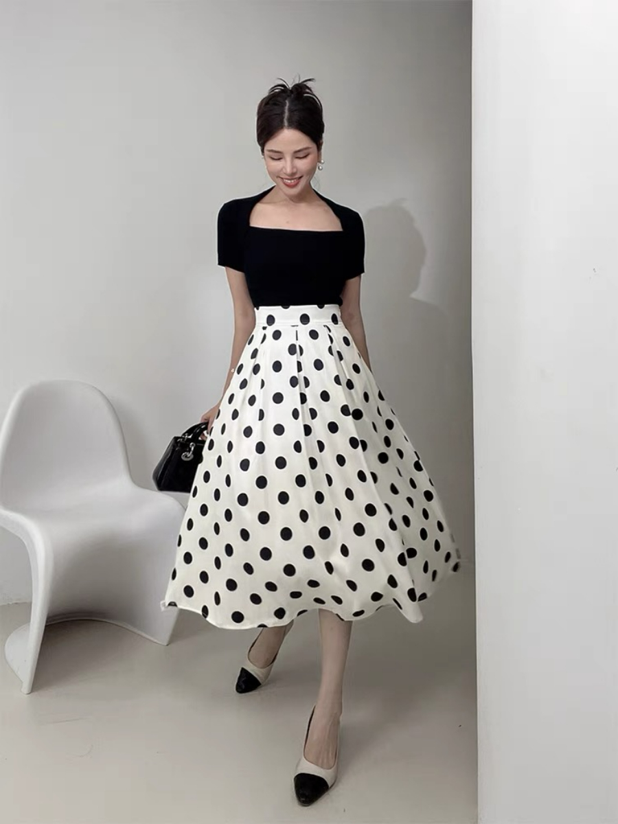 Frankie Polka Dots Umbrella Skirt
