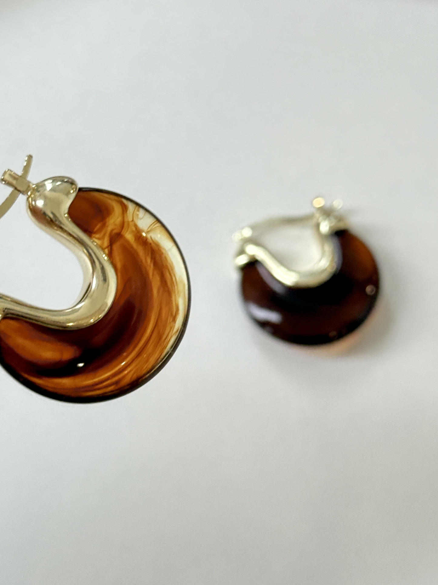 Man-Na Amber Hoop Earrings