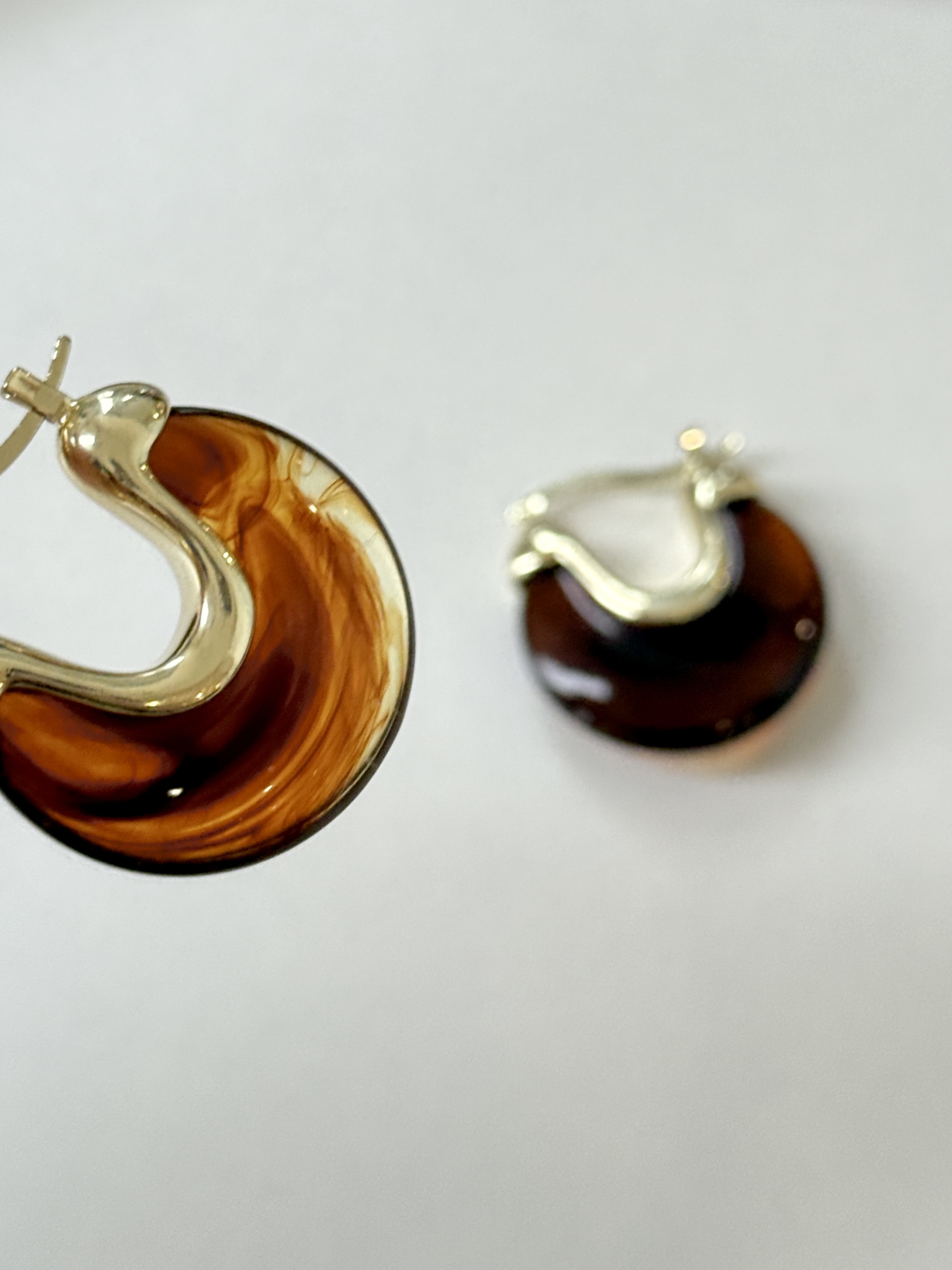 Man-Na Amber Hoop Earrings