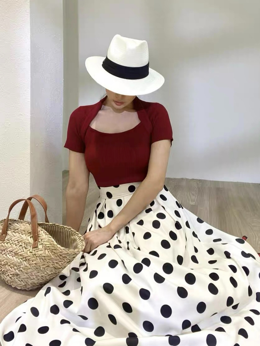 Frankie Polka Dots Umbrella Skirt