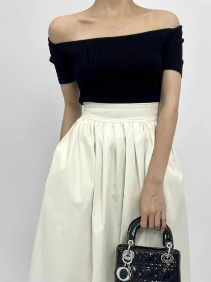 Fabianco Queen Anne Collar Knit Top