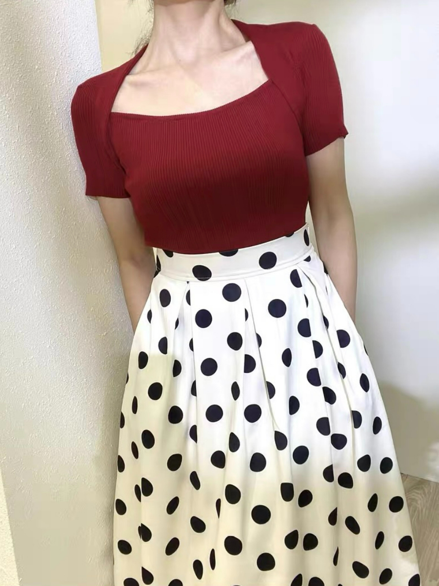 Frankie Polka Dots Umbrella Skirt