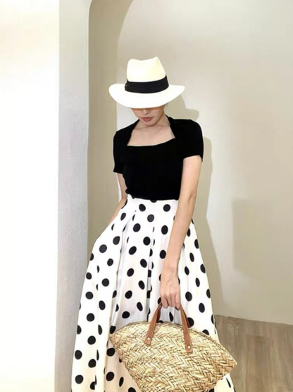 Frankie Polka Dots Umbrella Skirt