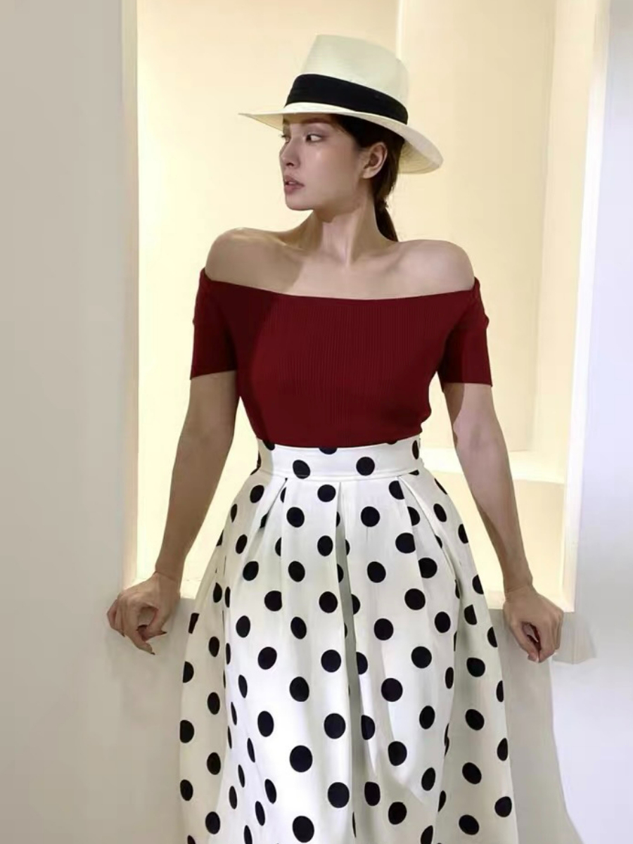 Frankie Polka Dots Umbrella Skirt