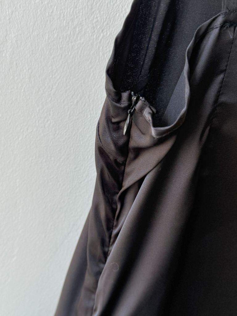 Vanyce Asymmetric Collar Two Piece Sheer Dress