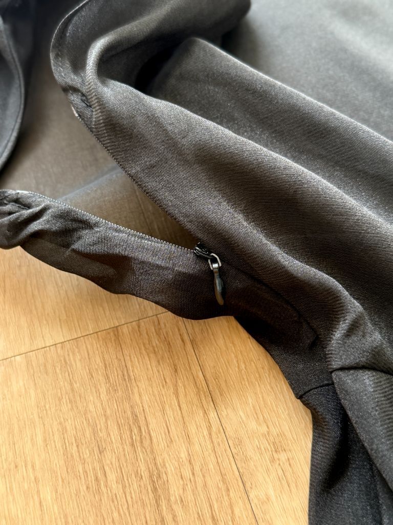 Vanyce Asymmetric Collar Two Piece Sheer Dress