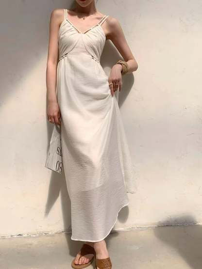Ding Bei Hollow Waist Cami Dress-The Black Bow-