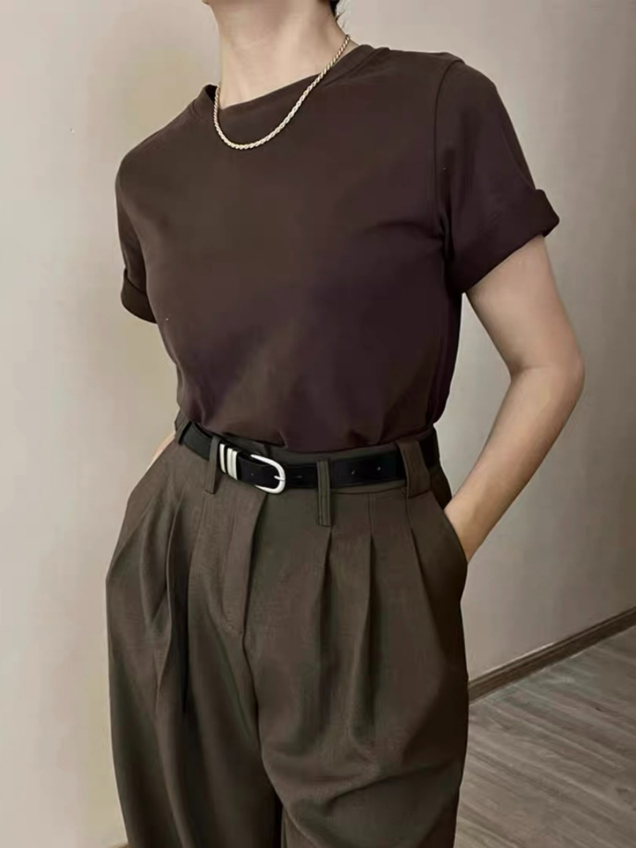 Florence Round Neck Basic Tee